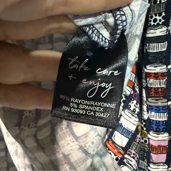 Nic + Zoe Coffee Cup Print Shirt - Picture 7 of 7